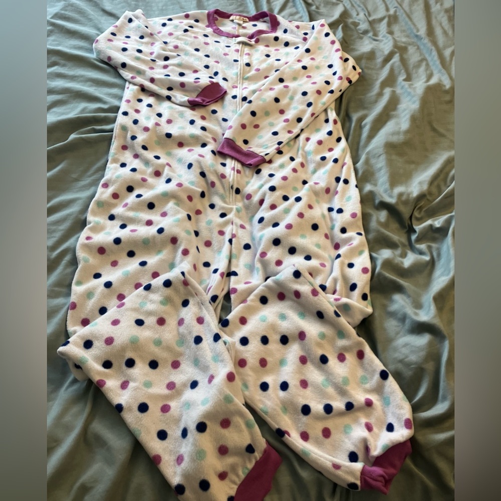 Adorable One Piece Polka Dot Pyjamas  Size XL